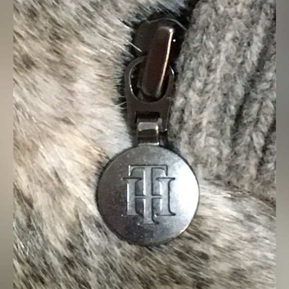 Tommy Hilfiger - Wool Blend Faux Fur Lined Knit Cardigan Fair Isle Print - M - Picture 7 of 11